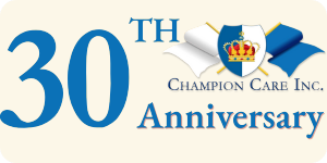 champion care inc annyversary logo